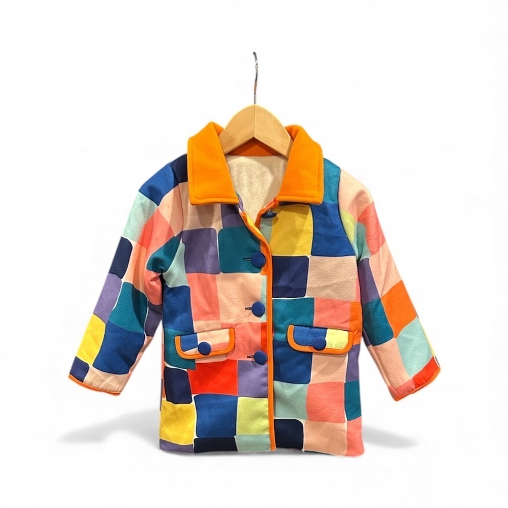 Mini BERNI Color Block Coat Childs size 3 to 4 years - Picture 13 of 13